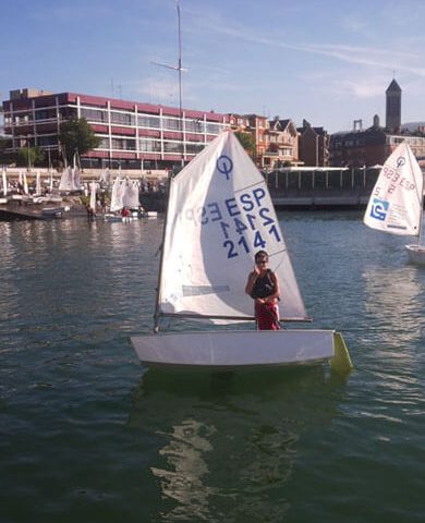 Jaime Framis, líder de la Liga Vasca de Optimist